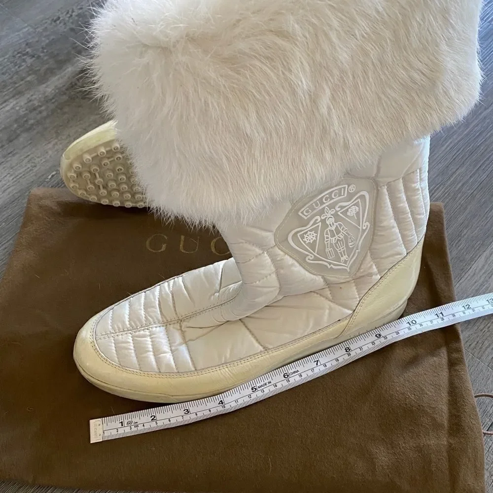 COPY - Gucci Apres Ski Rabbit Fur Lined Quilted Winter Snow Boots Women’s 36.5 … - Picture 9 of 10
